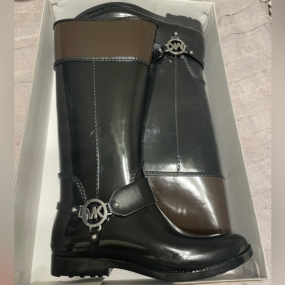 Michael Kors Rain Boots - Two-Toned - Picture 1 of 5